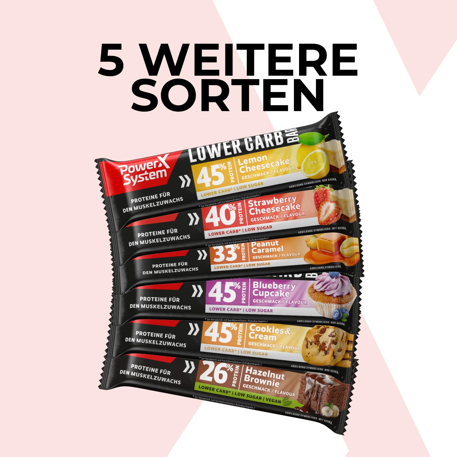 power-system-lower-carb-bar-lemon-cheesecake-28-x-40-g-45-proteinriegel-box image 6