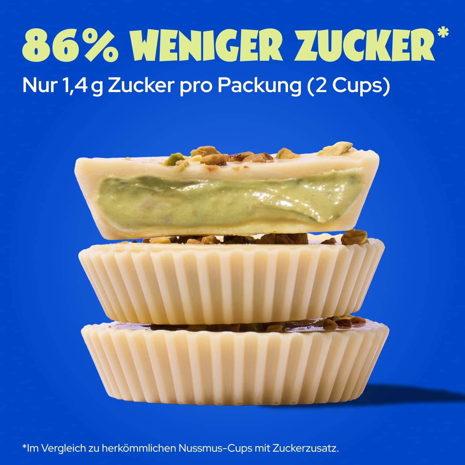 ahead-white-choc-pistachio-protein-nut-butter-cups-mit-erdnussmus-und-milchschok image 3