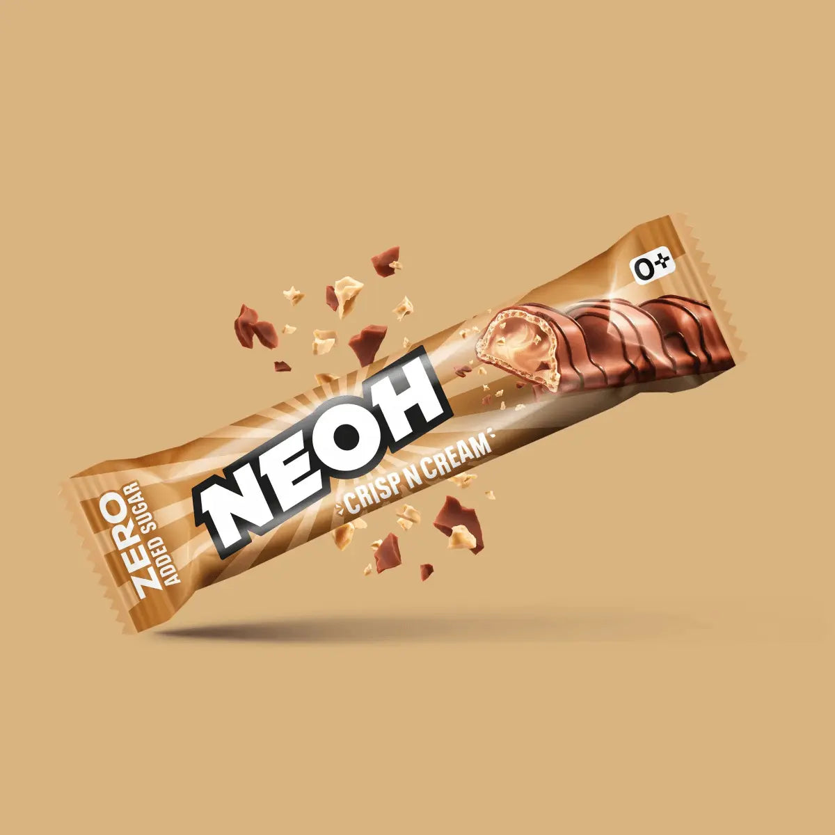 neoh-crisp-n-cream-waffel-knusprige-waffel-mit-51-haselnusscreme-ohne-zuckerzusa image 2