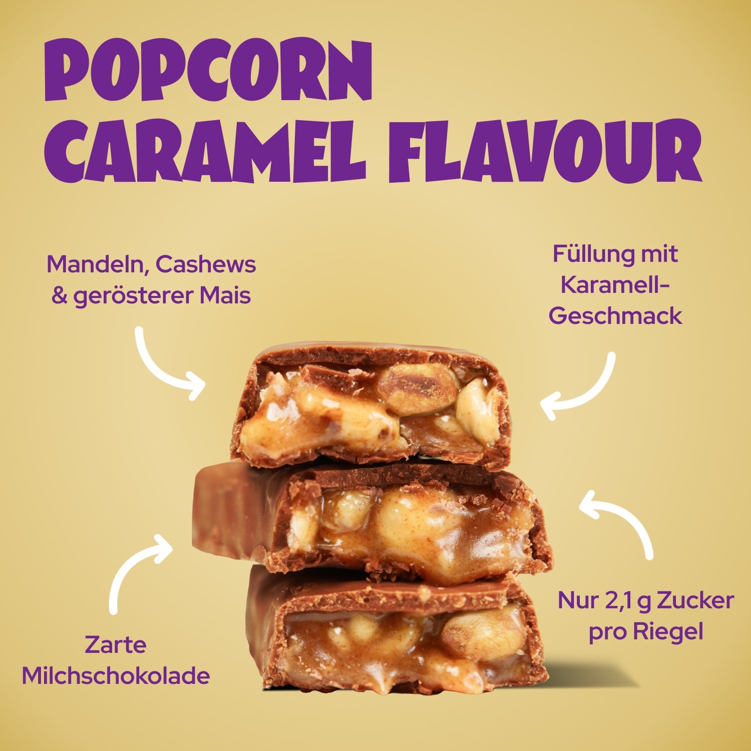 ahead-popcorn-caramel-low-sugar-schokoriegel image 2