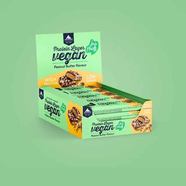 multipower-vegan-layer-proteinriegel-peanut-butter-15x55g-kurze-haltbarkeit image 1