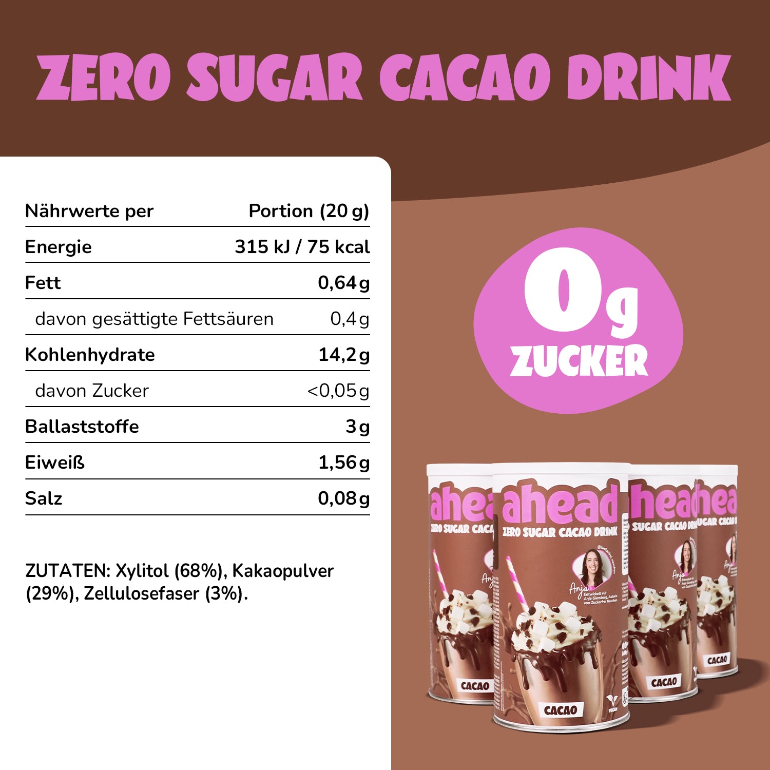 ahead-kakao-pulver-ohne-zucker-1er-pack image 4