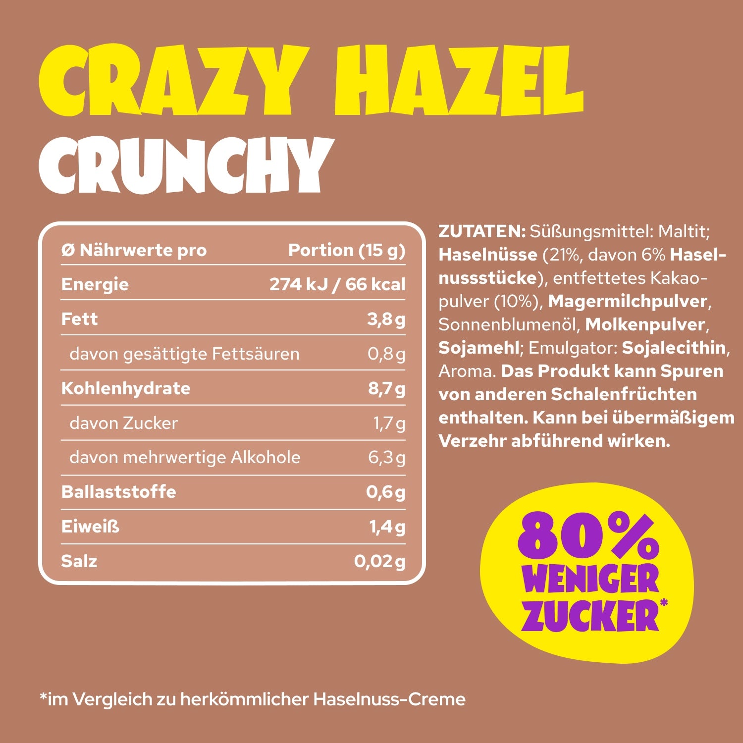 ahead-crazy-hazel-crunchy-200g-low-sugar-nusscreme-mit-knusprigen-haselnussst-ck image 6