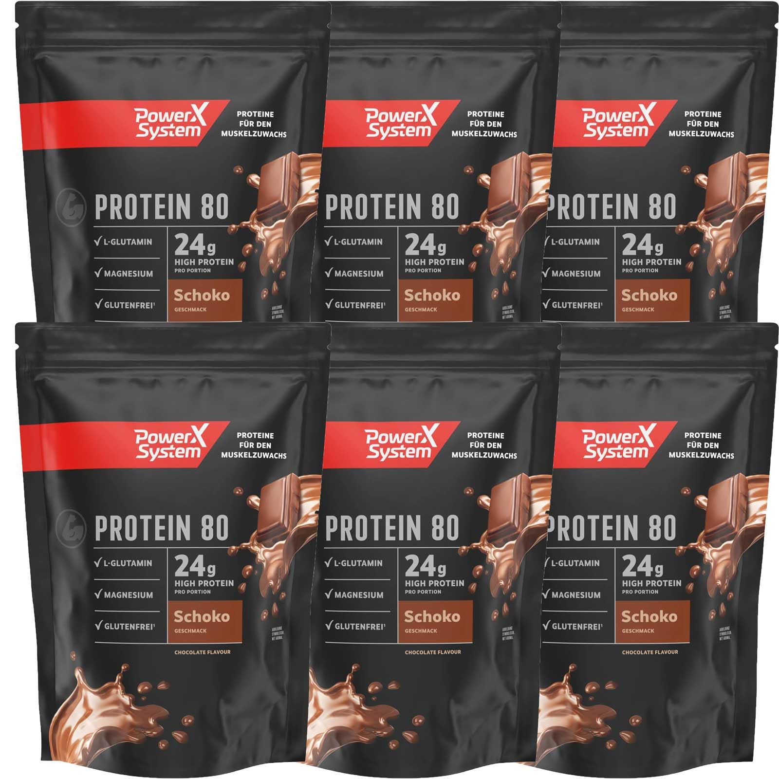 power-system-protein-80-schoko-6-x-360g image 1