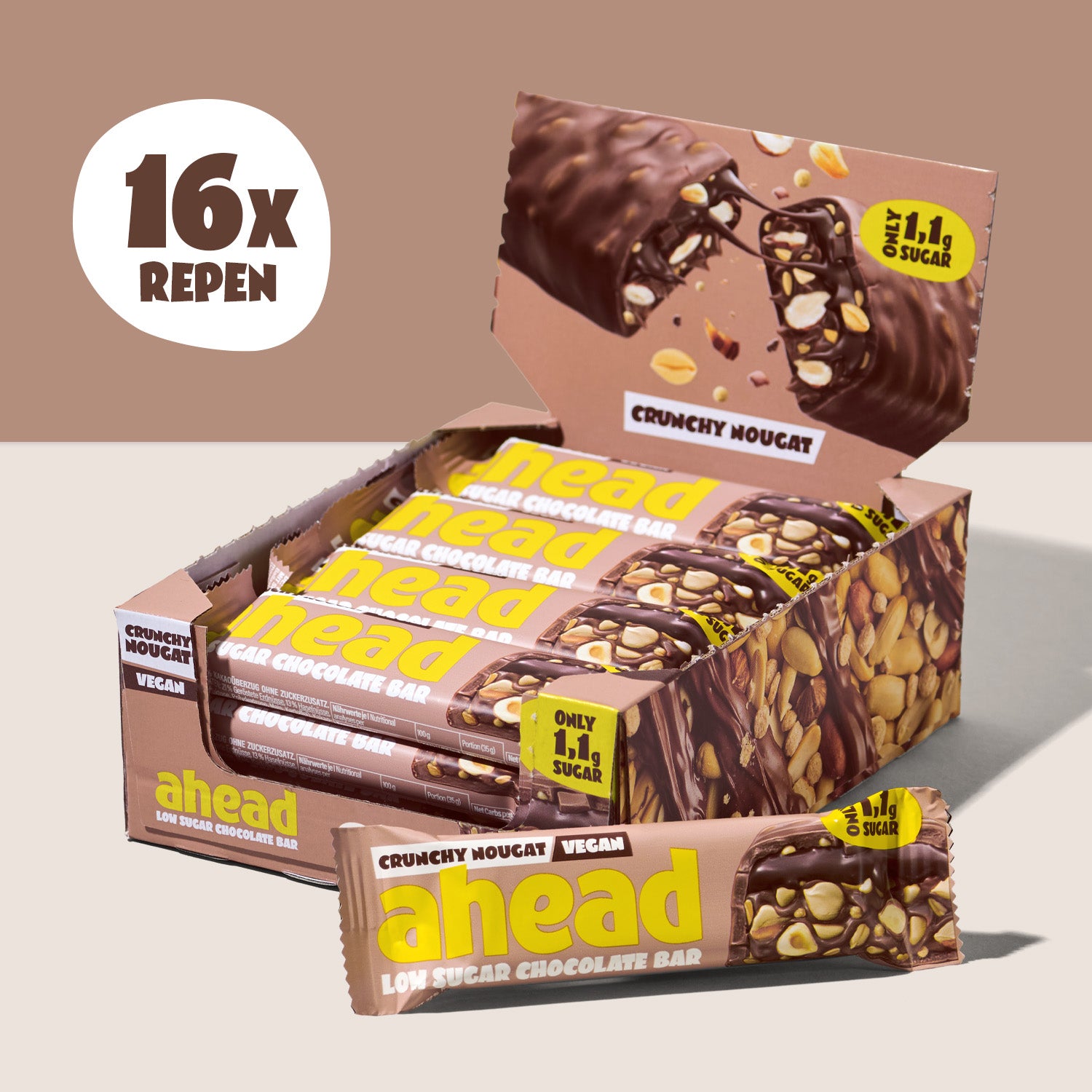 ahead-crunchy-nougat-low-sugar-schokoriegel-vegan image 7